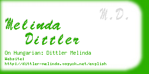 melinda dittler business card